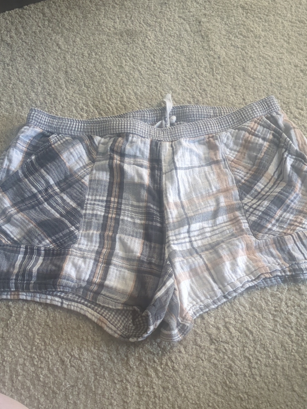 aerie Plaid Lounge Shorts Xl